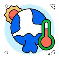 A icon design of global warming vector