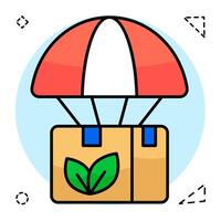 Unique design icon of eco box vector