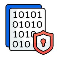 A design icon of secure binary data vector