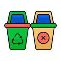Vectors flat design of recycle bins
