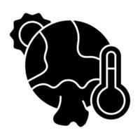 An icon of global warming vector