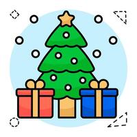 A colored design icon of Christmas trees vector