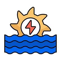 Modern graphic design icon of hydro power vector