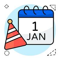 A colored design icon of birthday date vector