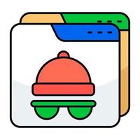 A flat design icon of web spy vector