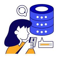 Trendy vectors design of server update