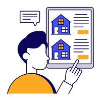 Conceptual design icon of mobile real estate vector