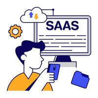 design icon of cloud data transfer vector