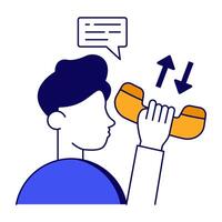 Receivers with two way arrows, concept of call vector