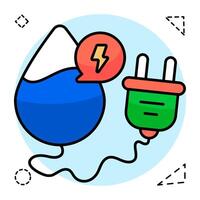 Modern colored design icon of hydro power vector