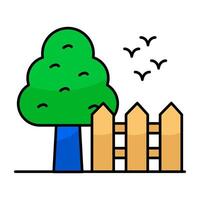 An graphic icon design of fence vector