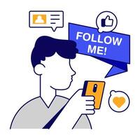 Creative design icon of follow me vector