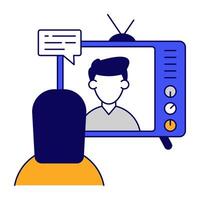 Modern design icon of tv transmission vector