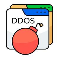 Premium design icon of ddos website vector