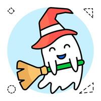 A icon of witch vector