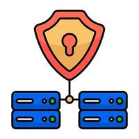 Creative design icon of data center security vector