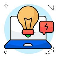 Modern design icon of online idea vector