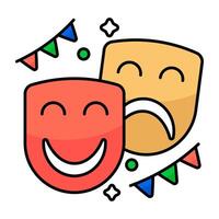 Modern colored icon of face mask vector