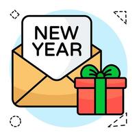 Premium colored design icon of new Year Invitation vector