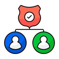 A beautiful design icon of group security vector