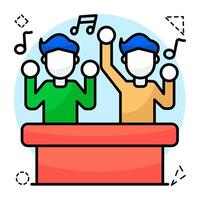 Acolored beautiful design icon of dancing guy vector