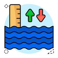 A unique design icon of water level vector