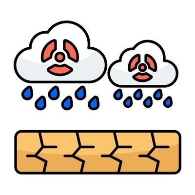 graphic design icon of acidic rain