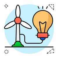 Modern design icon of windmill idea vector