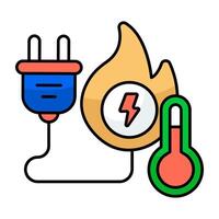 Unique graphic design icon of electric plug vector