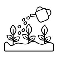 An icon linear design of water sprinkler vector