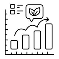 A creative colored design icon of eco analytics vector