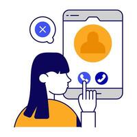 A design icon of mobile calls vector