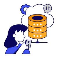 An design of cloud database vector