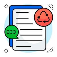 Conceptual colored icon of eco content vector