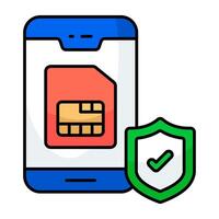 Perfect design icon of mobile security vector