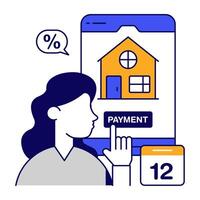 An icon design of property payment schedule vector