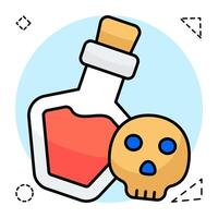 A flat icon design of potion vector