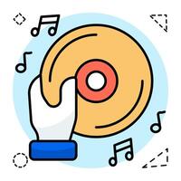Perfect colored design icon of music disk vector