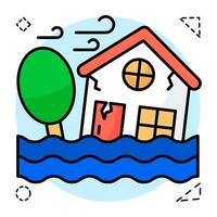 Flood icon in design isolated on white background vector