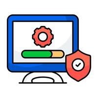 A colored design icon of setting update vector