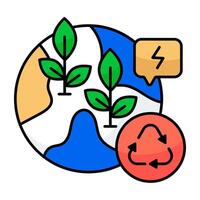 A design icon of global ecology vector