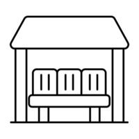 An icon design of waiting area vector