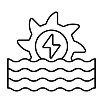 Modern linear design icon of hydro power vector