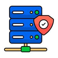 Creative design icon of secure server vector