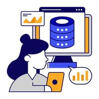 An icon design of web server vector
