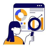 Premium icon of data analysis vector