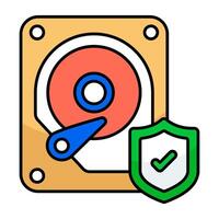 Modern design icon of secure floppy disk vector