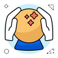 A colored design icon of magic globe vector