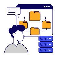 An icon design of network vector