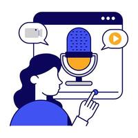 Trendy design icon of voice message vector